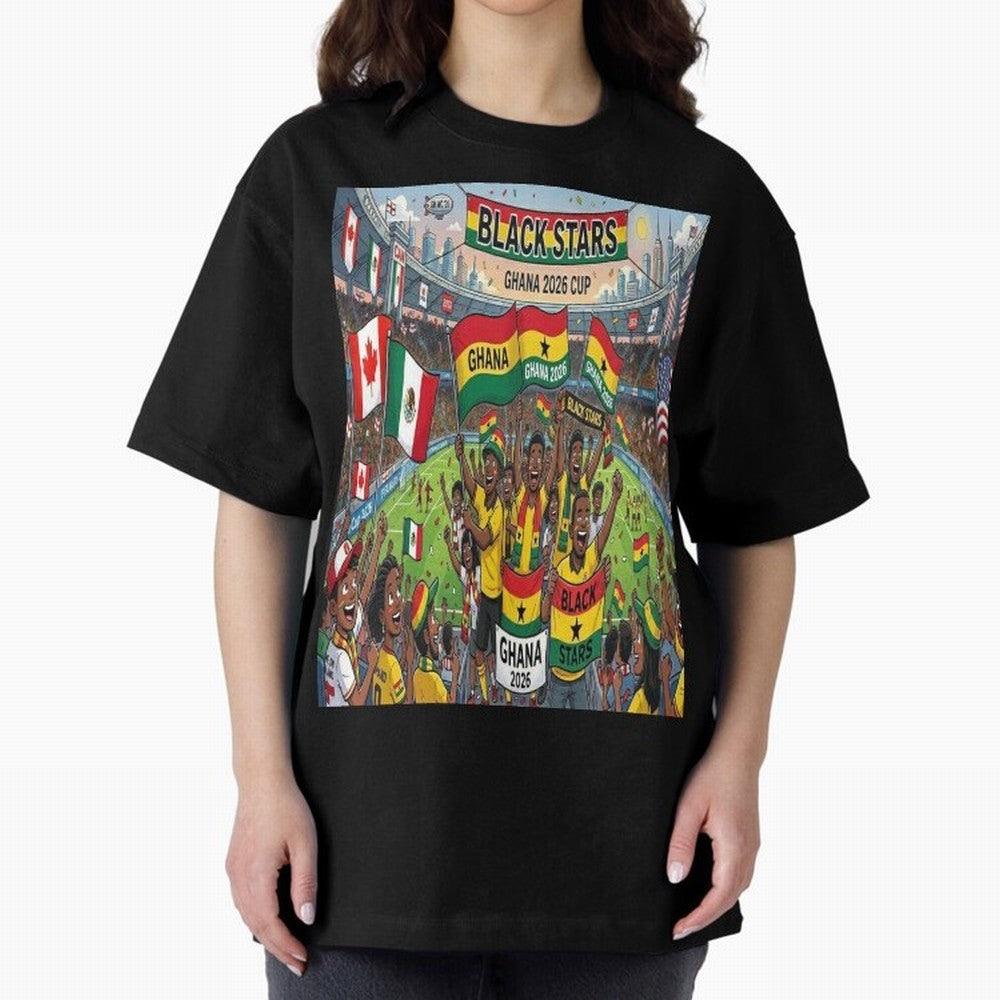 Ghana World Cup 2026 - Stadium Classic T-Shirt Relive Legendary Nights from the FIFA World Cup 2026 USA Canada Mexico Journey through Haaland and Mbappe Highlights, Portugal, Spain and Germany Pride, Global Supporter Spirit, Legendary Goals,