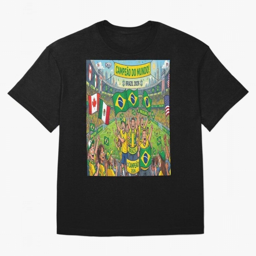 Brazil World Cup 2026 - Stadium Classic T-Shirt Enjoy the Biggest Football Party of FIFA World Cup 2026 Group Stage with Haaland, England and Germany Energy, Worldwide Fan Energy, Dramatic Goals, Stadium Lights and Championship Celebrations; Ideal
