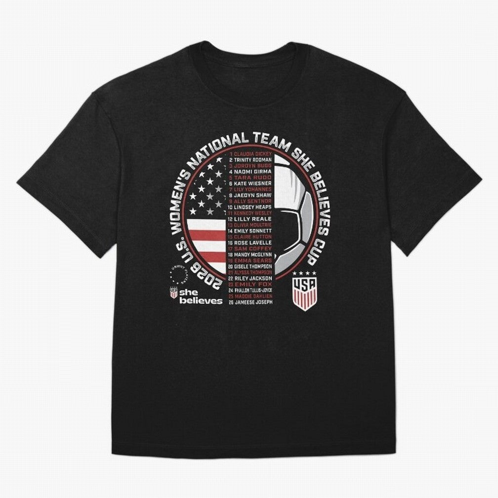She Believes Cup Champions U.S. Women¡¯s National Soccer Team 2026 Classic T-Shirt Represent Football Lovers during FIFA World Cup 2026 Group Stage for Fans of Mbappe and Neymar and Brazil, Bringing Vintage Soccer Flavor, Modern Football Stars,