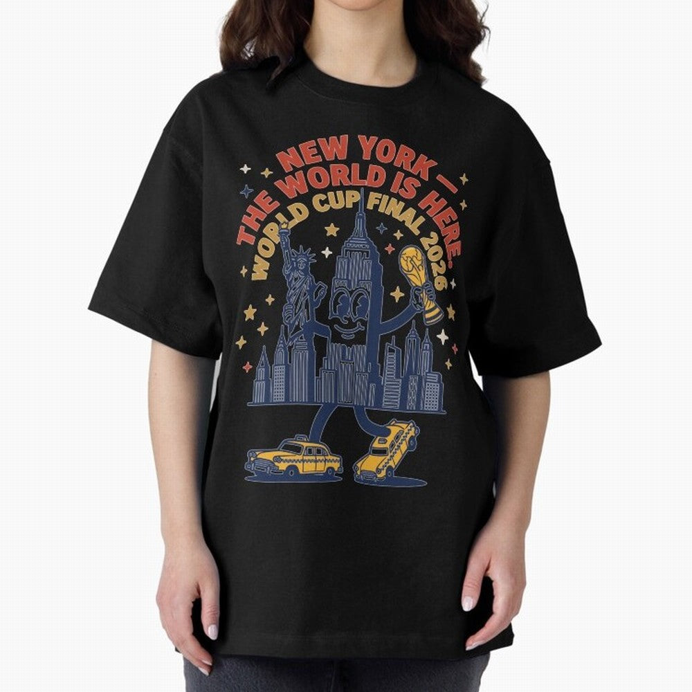 New York World Cup Final ¡ª The World Is Here V1 Classic T-Shirt Honor Football Greatness during Global Football Passion for FIFA World Cup 2026, Highlighting CR7, Germany, Football History, Final Match Energy, Crowd Noise and Once in a Lifetime