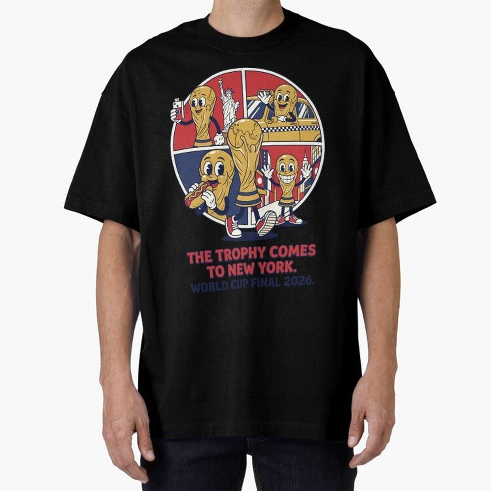 The Trophy Comes to New York ¡ª World Cup Final V2 Classic T-Shirt Celebrate Golden Goal Energy in Global Football Passion for FIFA World Cup 2026, Celebrating CR7 and Messi, Portugal, Soccer Culture, Superstar Moments, National Team Dreams and