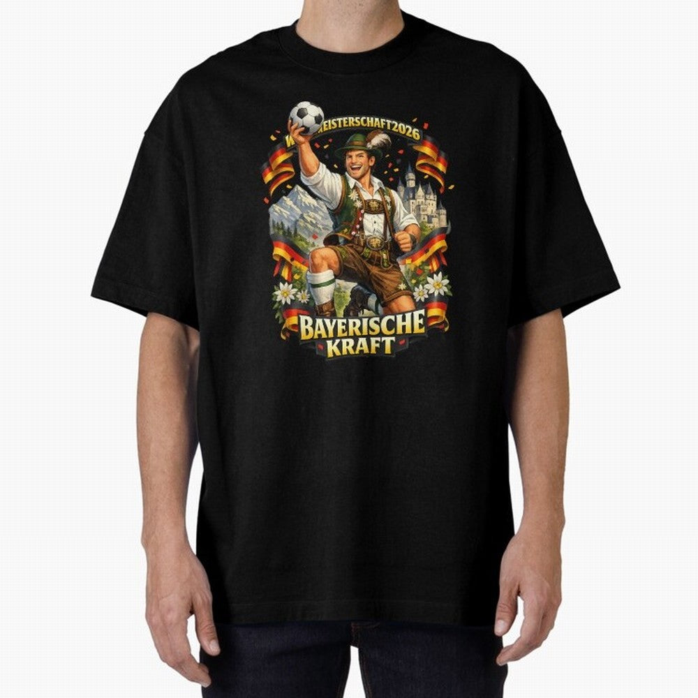 Bayerische Kraft World Cup 2026 Germany Fan Classic T-Shirt Cheer for Global Football Passion for FIFA World Cup 2026, Highlighting Messi, Neymar and Mbappe, England and Germany, Championship Spirit, Famous Goals, Roaring Crowds and International