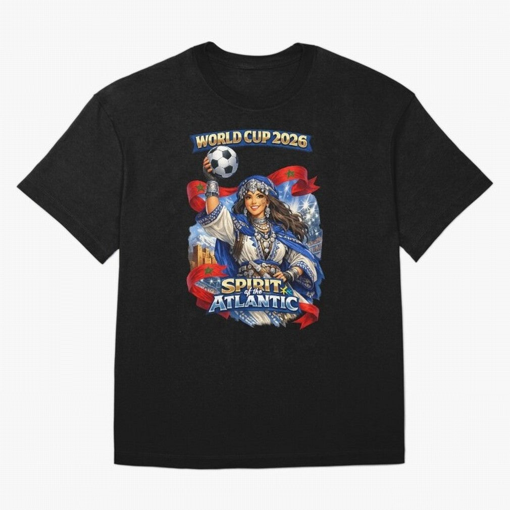 Moroccan World Cup 2026 Spirit Classic T-Shirt Bring Bold Fan Energy to the FIFA World Cup 2026 Journey through Messi, CR7 and Mbappe Highlights, France Pride, Football History, Final Match Energy, Crowd Noise and Once in a Lifetime Moments; Ideal