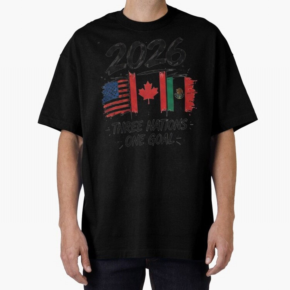 2026 Three Nations One Goal Football Tee Classic T-Shirt Stand Proud for Match Day Hype around FIFA World Cup 2026 Group Stage, Haaland and Mbappe, France, Stadium Memories, Football Loyalty, International Chants and Championship Tradition; Created