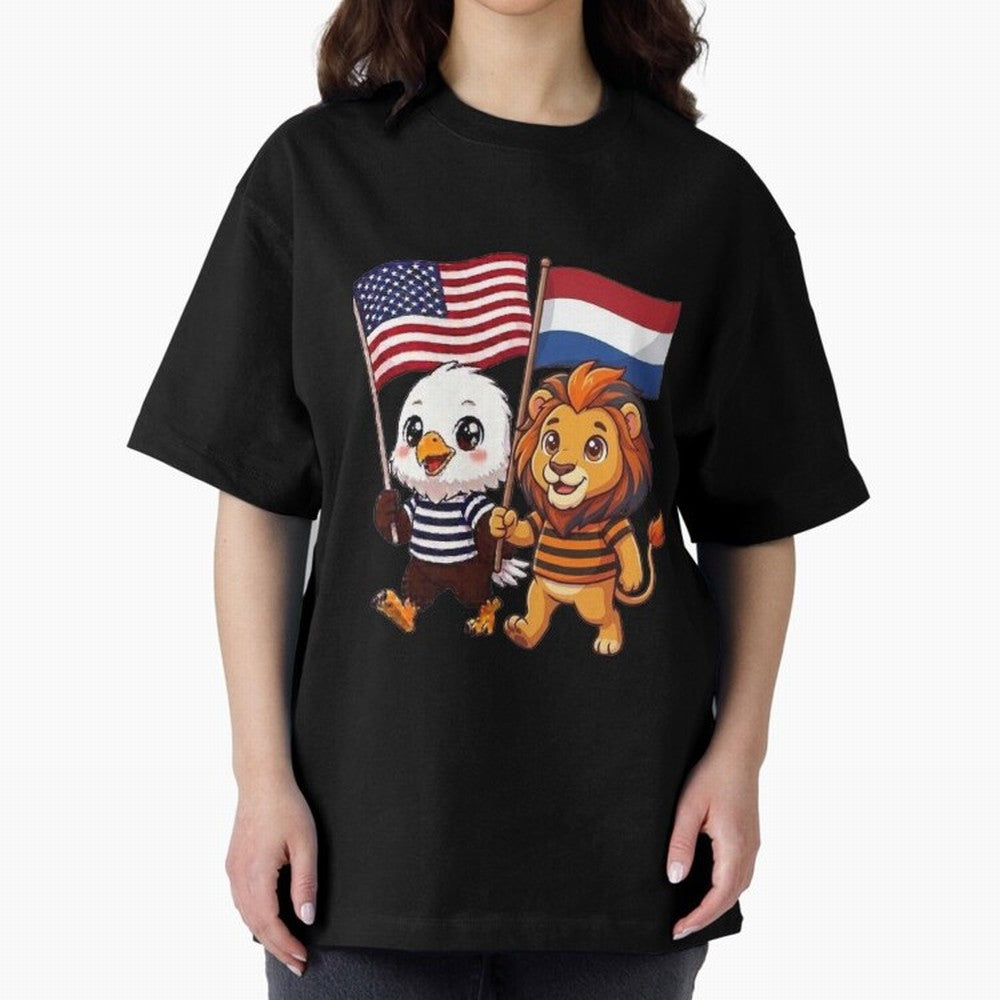 The American eagle and its friend the Dutch lion Classic T-Shirt Mark FIFA World Cup 2026 Spirit, Centered on Brazil, Portugal and Argentina, Cristiano Ronaldo, Haaland and CR7, Sports Nostalgia, International Competition, Famous Players and