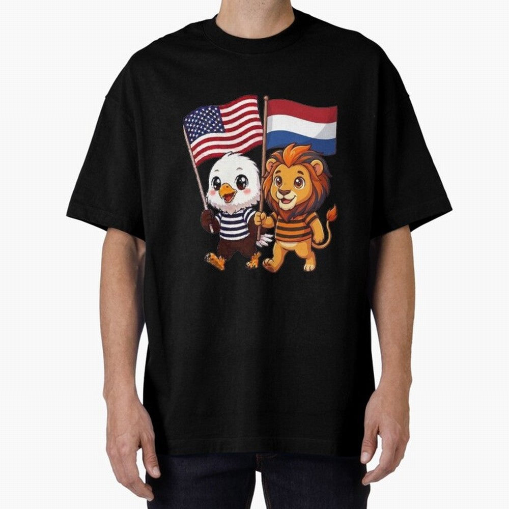 The American eagle and its friend the Dutch lion Classic T-Shirt Mark FIFA World Cup 2026 Spirit, Centered on Brazil, Portugal and Argentina, Cristiano Ronaldo, Haaland and CR7, Sports Nostalgia, International Competition, Famous Players and