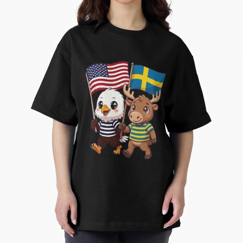 The American eagle and its friend, the Swedish elk Classic T-Shirt Bring Legendary Rivalry Energy to FIFA World Cup 2026 Built around Messi, Neymar and Mbappe, Netherlands Energy, Supporter Pride, Iconic Celebrations, Legendary Names and Global