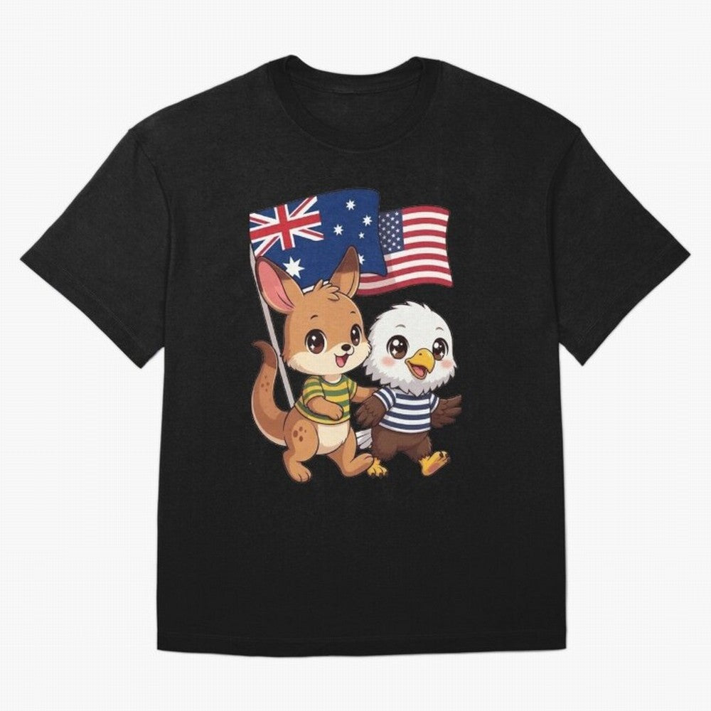 the Australian kangaroo and its friend the American eagle Classic T-Shirt Celebrate the Magic of FIFA World Cup 2026 for Fans of Cristiano Ronaldo and Argentina and Brazil, Bringing Fan Favorite Moments, National Team Passion, Big Match Drama and