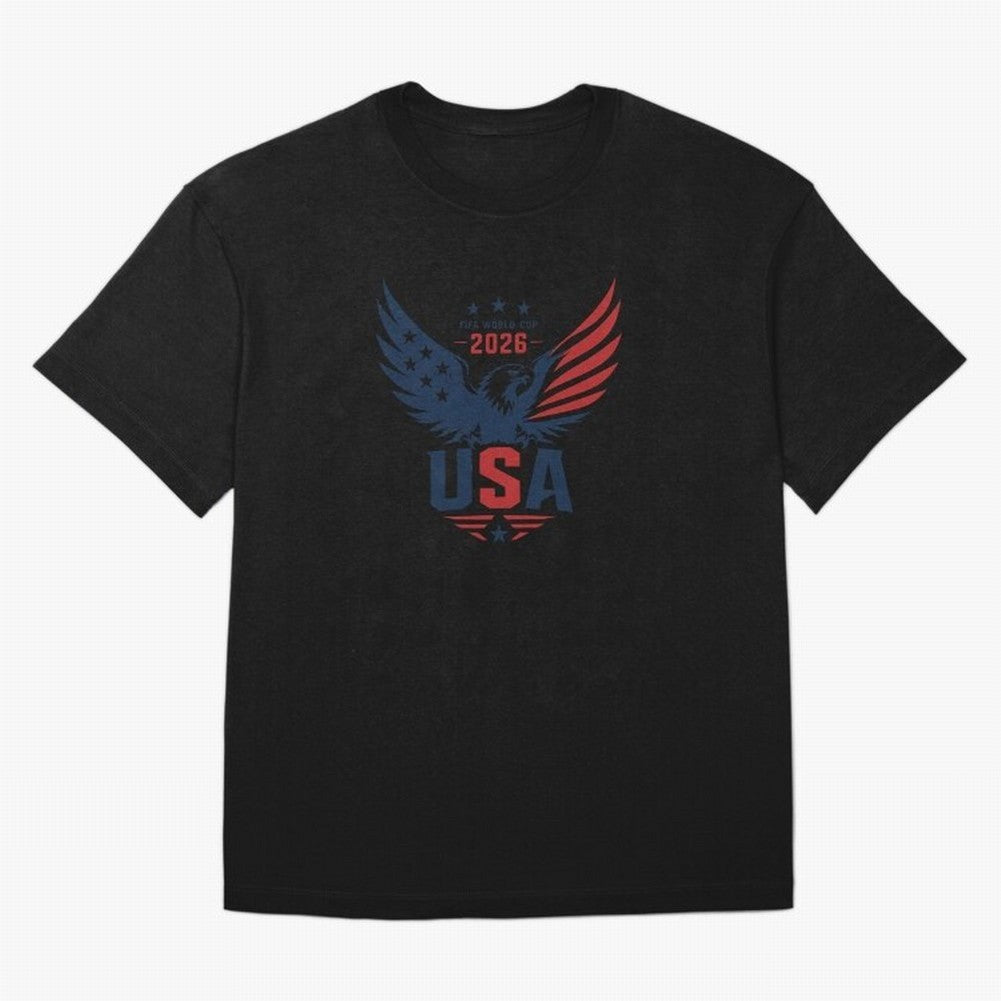 FIFA World Cup 2026 USA Eagle ¨C Patriotic Soccer Art Classic T-Shirt Celebrate Fan Favorites in FIFA World Cup 2026 for Fans of Messi, CR7 and Mbappe and France and Portugal, Bringing Football Passion, Legendary Performances, Festival Vibes and