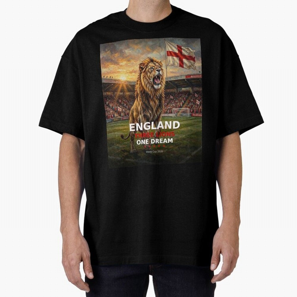 England Three Lions One Dream - World Cup 2026 Soccer Fan Tee Classic T-Shirt Fuel the Hype around Match Day Hype around FIFA World Cup 2026 Group Stage, Messi and Cristiano Ronaldo, France, Football Festival Excitement, Trophy Ambitions, Country