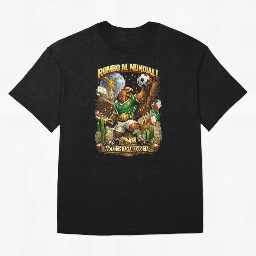 Mexico World Cup 2026 Eagle Fan Art Classic T-Shirt Support Global Football Passion for FIFA World Cup 2026, Highlighting CR7, Argentina, France and Brazil, Champion Mindset, Group Stage Buzz, Knockout Tension and Passionate Fan Culture; Ideal for