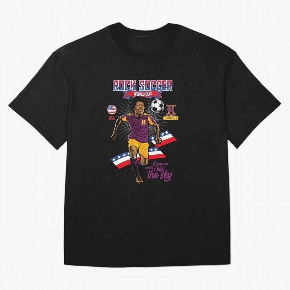 Rock Soccer World Cup Classic T-Shirt Support the Legends of Match Day Hype around FIFA World Cup 2026 USA Canada Mexico, Haaland and Mbappe, England, Soccer Culture, Superstar Moments, National Team Dreams and Competitive Fire; Ideal for Football