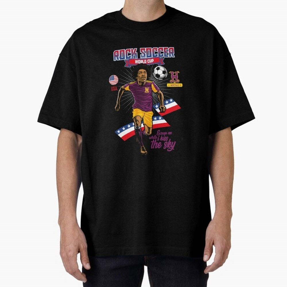 Rock Soccer World Cup Classic T-Shirt Support the Legends of Match Day Hype around FIFA World Cup 2026 USA Canada Mexico, Haaland and Mbappe, England, Soccer Culture, Superstar Moments, National Team Dreams and Competitive Fire; Ideal for Football