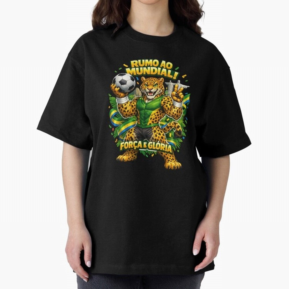 Brazil World Cup 2026 Jaguar Fan Art Classic T-Shirt Honor the Beautiful Game during Global Football Passion for FIFA World Cup 2026 Group Stage, Highlighting CR7 and Messi, Brazil, Champion Mindset, Group Stage Buzz, Knockout Tension and