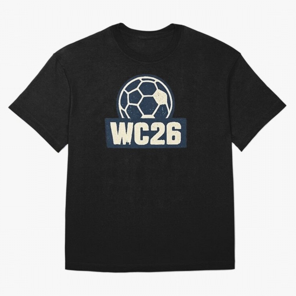 WC26 Retro Soccer Ball Vintage Football Fan Design Classic T-Shirt Bring FIFA World Cup 2026 USA Canada Mexico Spirit, Inspired by Spain, Messi, Global Supporter Spirit, Legendary Goals, National Colors and Tournament Celebration; Perfect for