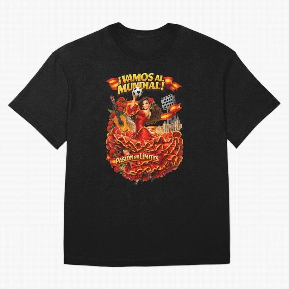 Spanish Flamenco Football Fan Shirt ¨C Unique World Cup 2026 Supporter Design Classic T-Shirt Refresh Match Day Hype around FIFA World Cup 2026 Group Stage, CR7 and Messi, Portugal, Vintage Soccer Flavor, Modern Football Stars, National Flags and