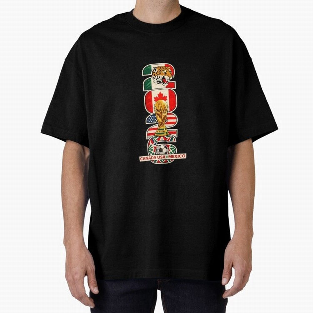 Vertical Host Nations Landmark Art Classic T-Shirt Bring the FIFA World Cup 2026 USA Canada Mexico Journey through Cristiano Ronaldo Highlights, Brazil, Portugal and Argentina Pride, Stadium Memories, Football Loyalty, International Chants and