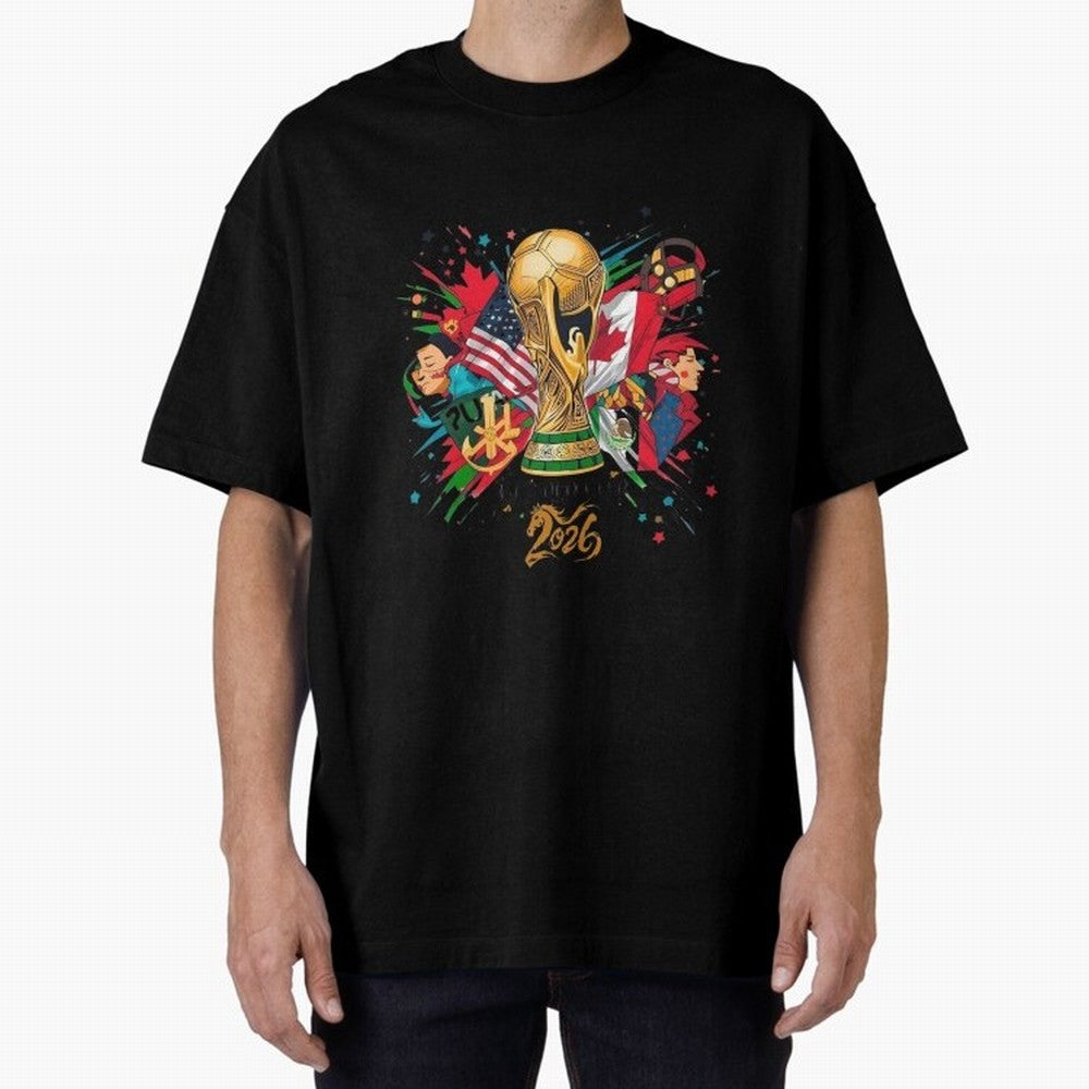North America 2026 Splash Art Classic T-Shirt Step into FIFA World Cup 2026 Inspired by Mbappe and Neymar, Argentina and Brazil Energy, Soccer Culture, Superstar Moments, National Team Dreams and Competitive Fire; Perfect for People Who Love