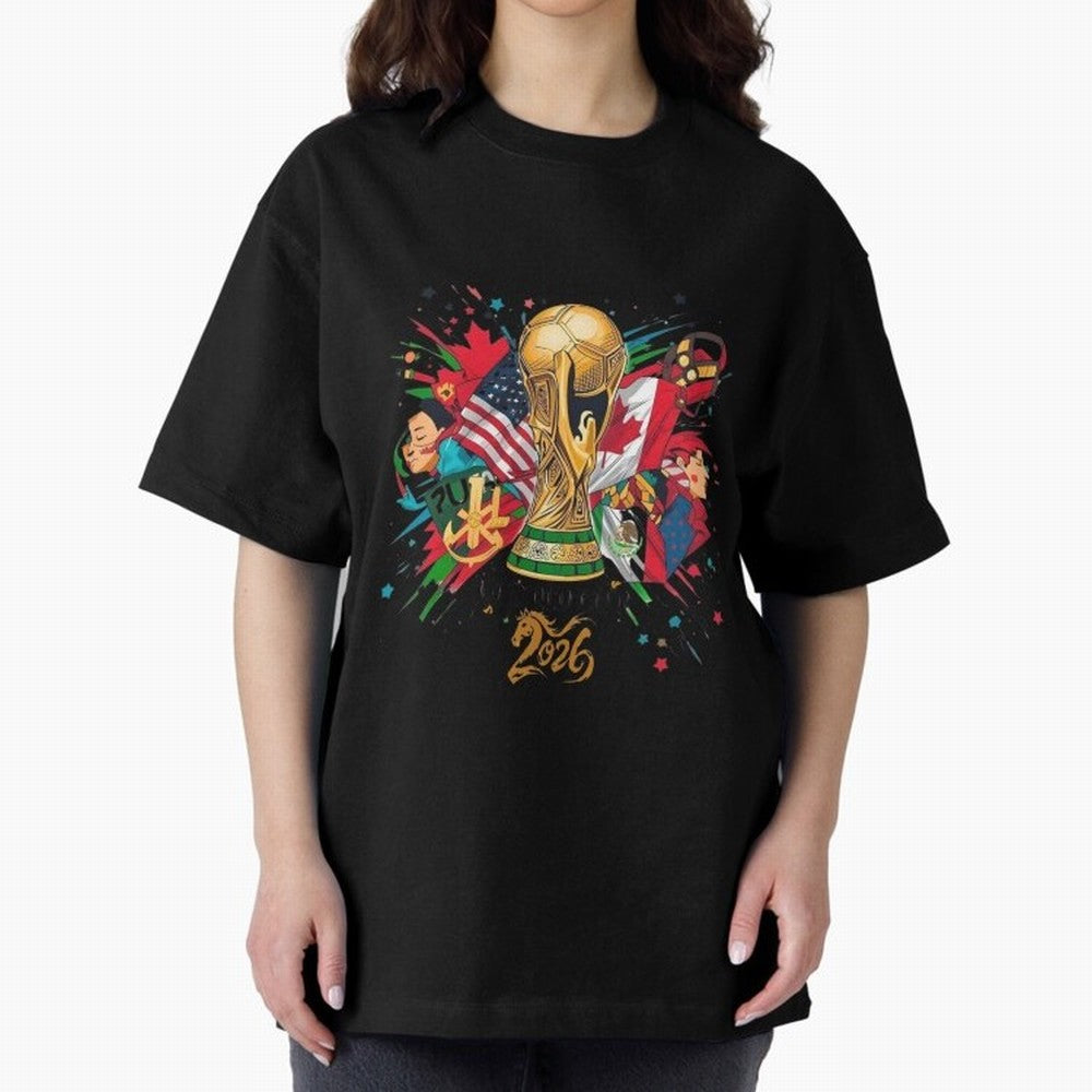 North America 2026 Splash Art Classic T-Shirt Step into FIFA World Cup 2026 Inspired by Mbappe and Neymar, Argentina and Brazil Energy, Soccer Culture, Superstar Moments, National Team Dreams and Competitive Fire; Perfect for People Who Love
