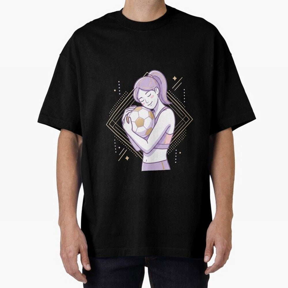 Emotional Soccer Girl Love for Football Classic T-Shirt Carry the Colors and Pride of Global Football Passion for FIFA World Cup 2026 USA Canada Mexico, Highlighting Cristiano Ronaldo, Argentina, France and Brazil, Worldwide Fan Energy, Dramatic