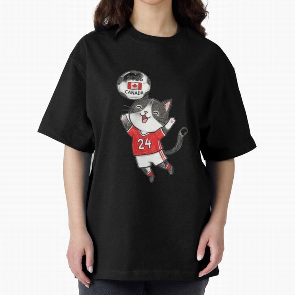 Canada Soccer Cat #24 - 2026 World Cup Celebration Classic T-Shirt Wear the Spirit of Global Football Passion for FIFA World Cup 2026, Made for Neymar, Portugal, Worldwide Fan Energy, Dramatic Goals, Stadium Lights and Championship Celebrations;