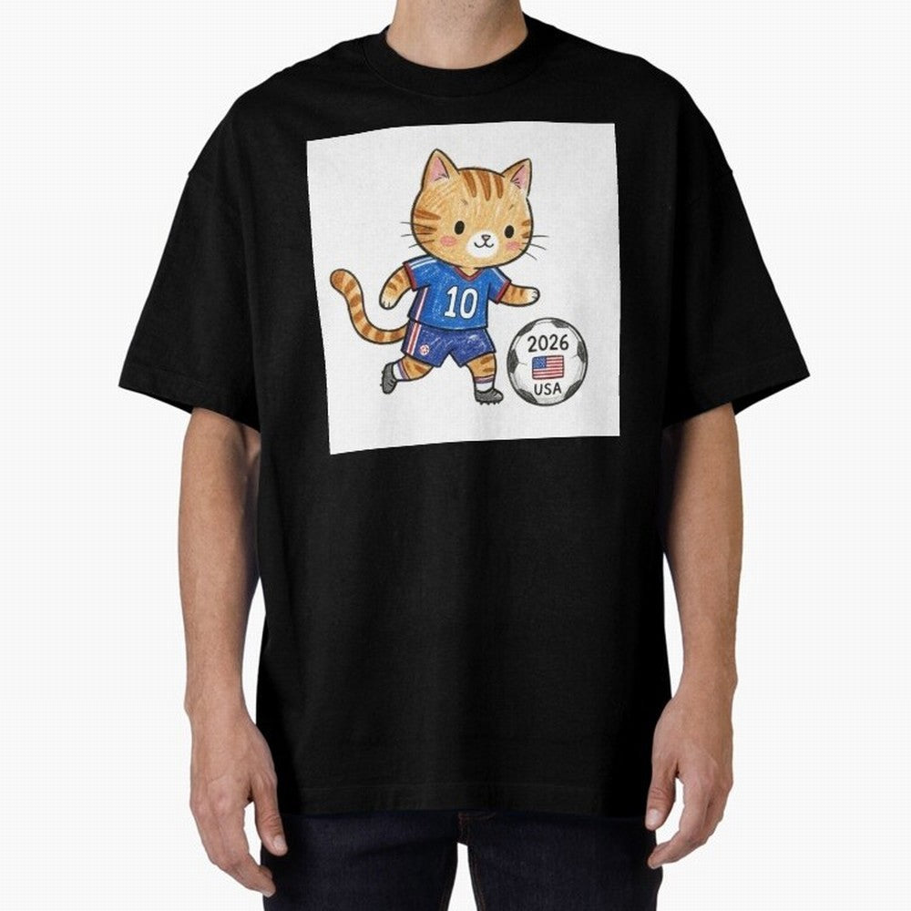 USA Soccer Cat #10 - 2026 World Cup Fan Art Classic T-Shirt Capture the FIFA World Cup 2026 Group Stage Journey through CR7 Highlights, Portugal, Spain and Germany Pride, Vintage Soccer Flavor, Modern Football Stars, National Flags and Final Night