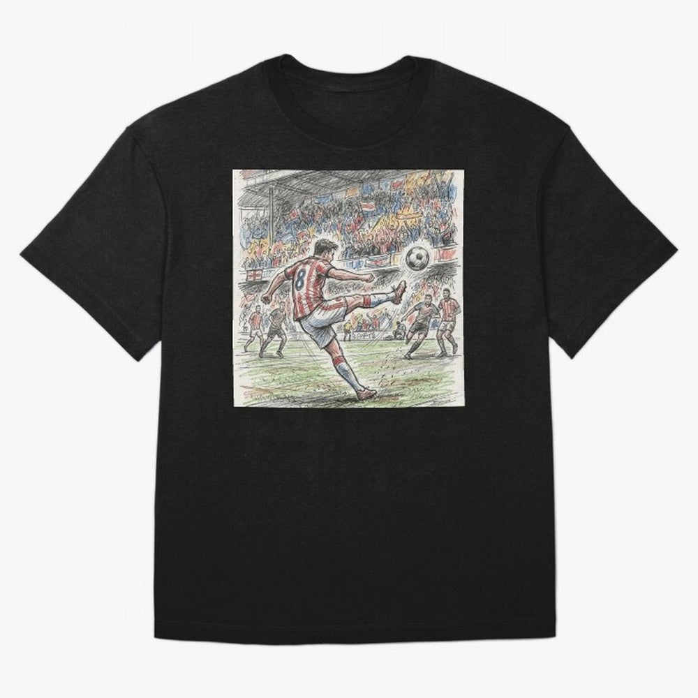 The Decisive Goal - Player #8 Stadium Action Illustration Classic T-Shirt Bring Match Day Fire to Global Football Passion for FIFA World Cup 2026 USA Canada Mexico, Highlighting Neymar, Haaland and Cristiano Ronaldo, Argentina, France and Brazil,