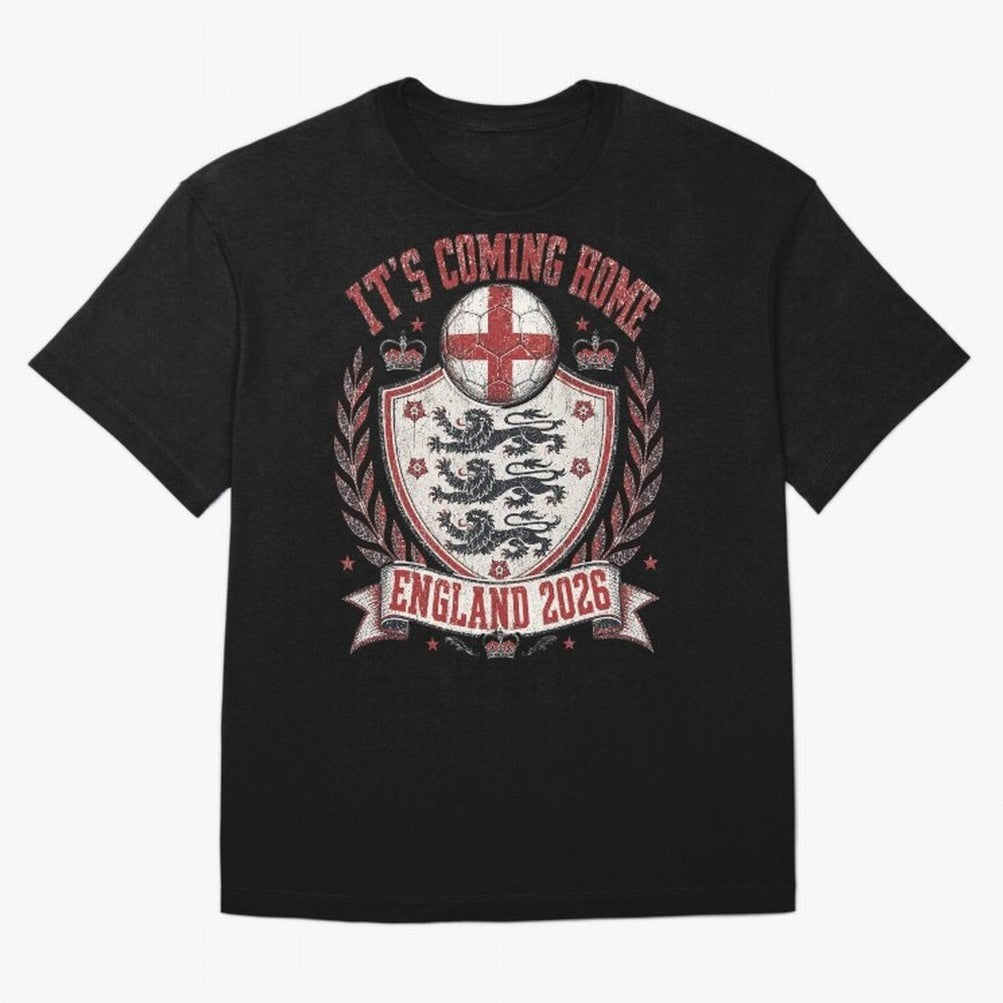 It's Coming Home England 2026 World Cup Soccer T-Shirt Classic T-Shirt Refresh FIFA World Cup 2026 Driven by Messi and Cristiano Ronaldo, Portugal Energy, Classic Soccer Heritage, Championship Pressure, Fan Loyalty and International Pride; Ideal