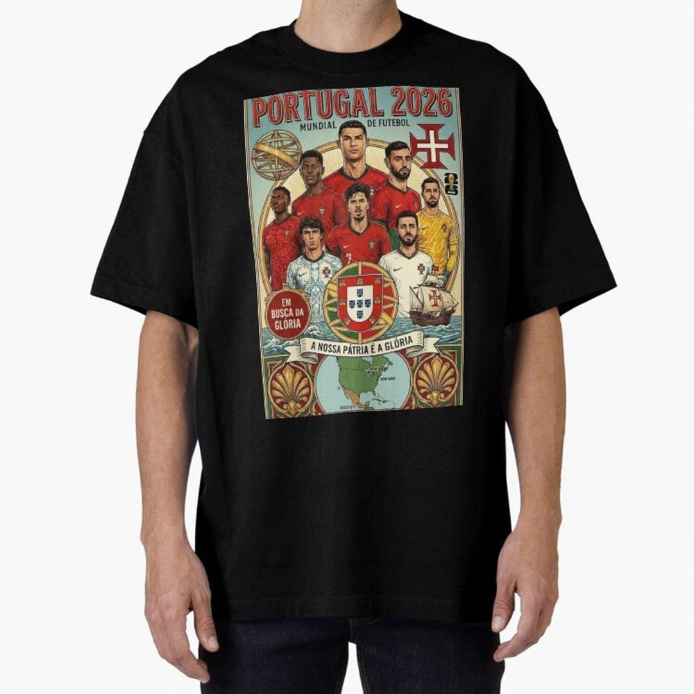 Portugal 2026 ¨C In Search of Glory Classic T-Shirt Create the FIFA World Cup 2026 USA Canada Mexico Journey through Messi, CR7 and Mbappe Highlights, England Pride, Sports Nostalgia, International Competition, Famous Players and Unforgettable