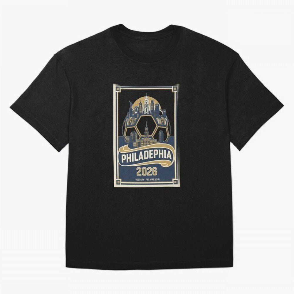 Philadelphia 2026 ¨C Vintage Soccer Host City Tee Classic T-Shirt Share FIFA World Cup 2026 Group Stage Spirit, Celebrating Netherlands, Cristiano Ronaldo, Football Passion, Legendary Performances, Festival Vibes and Supporter Community; Made for