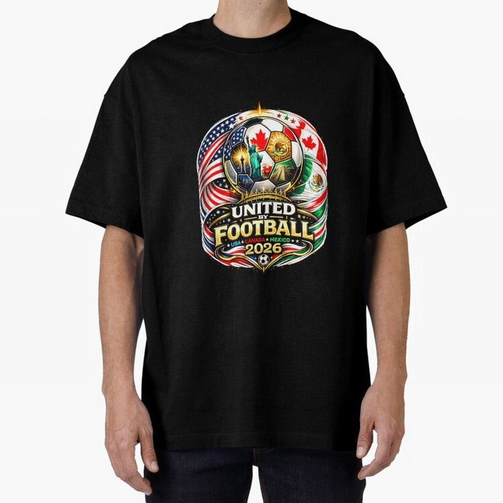 United By Football 2026 USA Canada Mexico Classic T-Shirt Carry the Dream of FIFA World Cup 2026 Group Stage Spirit, with Germany, Neymar, Championship Spirit, Famous Goals, Roaring Crowds and International Football Unity; Ideal for Football Dads,