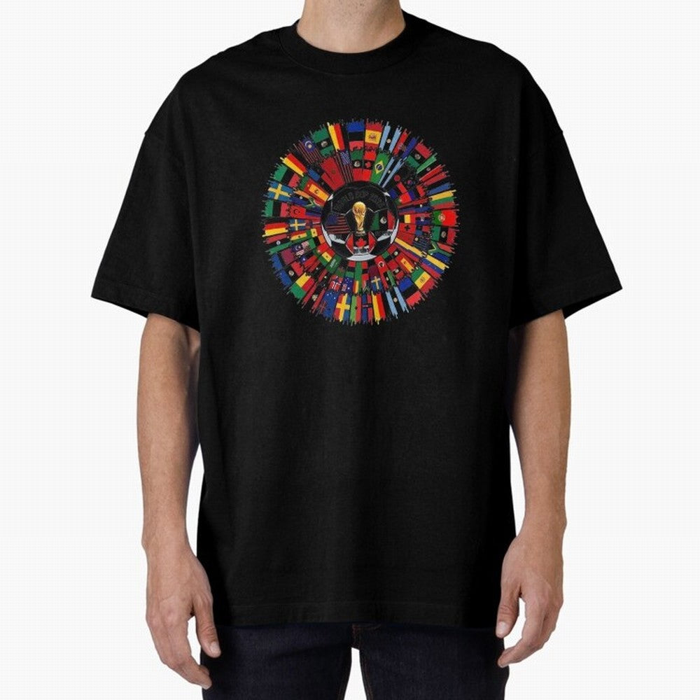 Vibrant 2026 World Cup International Flag Splash Classic T-Shirt Back Your Heroes with Match Day Hype around FIFA World Cup 2026, Cristiano Ronaldo, Spain, Football History, Final Match Energy, Crowd Noise and Once in a Lifetime Moments; Perfect