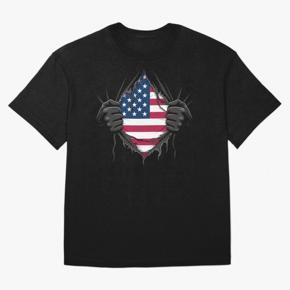 USA Flag - National Team Fans Classic T-Shirt Celebrate Classic Football Spirit in Global Football Passion for FIFA World Cup 2026 Group Stage, Highlighting Messi, Neymar and Mbappe, Argentina, Vintage Soccer Flavor, Modern Football Stars, National
