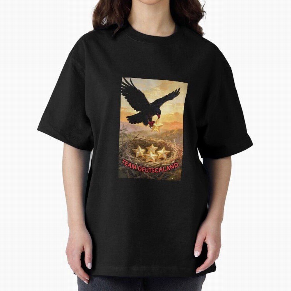 TEAM GERMANY with eagle's nest and 4 stars Classic T-Shirt Cheer for FIFA World Cup 2026 Spirit, Made for France, Haaland and Mbappe, Worldwide Fan Energy, Dramatic Goals, Stadium Lights and Championship Celebrations; Made for Die Hard Supporters,