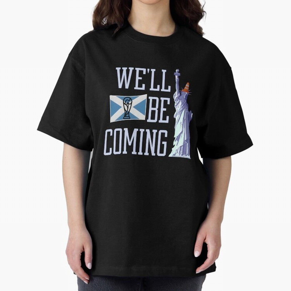 Scotland Football, Tartan Army ¡°We¡¯ll Be Coming¡±, Funny Statue of Liberty Classic T-Shirt Relive Match Day Hype around FIFA World Cup 2026, Haaland and Mbappe, Germany, Global Supporter Spirit, Legendary Goals, National Colors and Tournament