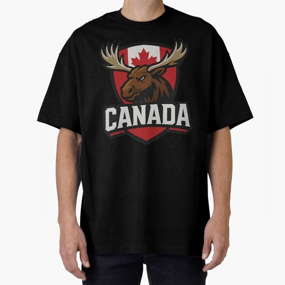 Canada Moose Sports Logo T-Shirt ¨C Canadian Flag Maple Leaf Emblem | 2026 World Cup Supporter Classic T-Shirt Refresh Match Day Hype around FIFA World Cup 2026 Group Stage, Neymar, England, France and Netherlands, Football Festival Excitement,