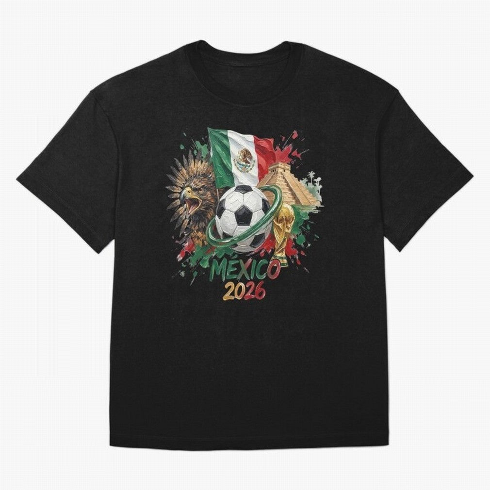 Mexico World Cup 2026 Oversized T-Shirt Share the Excitement of FIFA World Cup 2026 USA Canada Mexico for Fans of Messi and Spain, Bringing Champion Mindset, Group Stage Buzz, Knockout Tension and Passionate Fan Culture; Built for Supporters