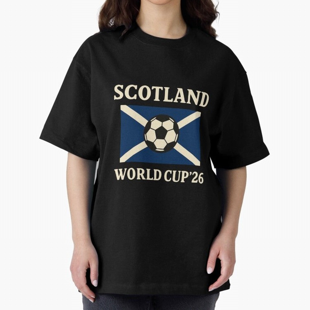 Scotland World Cup 2026 Oversized T-Shirt Wear the Spirit of the FIFA World Cup 2026 Group Stage Journey through Haaland and Mbappe Highlights, Argentina Pride, Soccer Culture, Superstar Moments, National Team Dreams and Competitive Fire; Ideal for