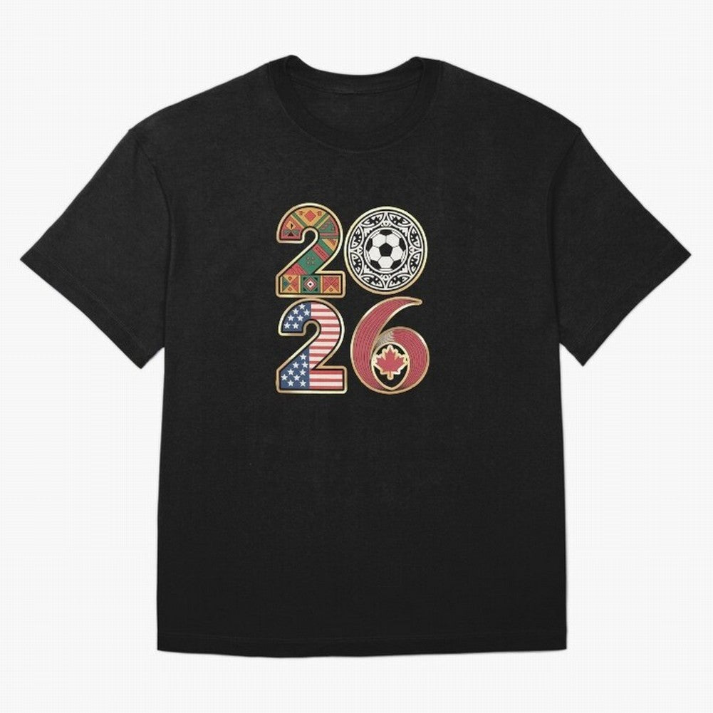 2026 Football Countries Design ¨C USA, Canada & Mexico Inspired Art Oversized T-Shirt Celebrate the Biggest Stage of the FIFA World Cup 2026 Journey through Mbappe Highlights, Brazil, Portugal and Argentina Pride, Stadium Chants, National Pride,