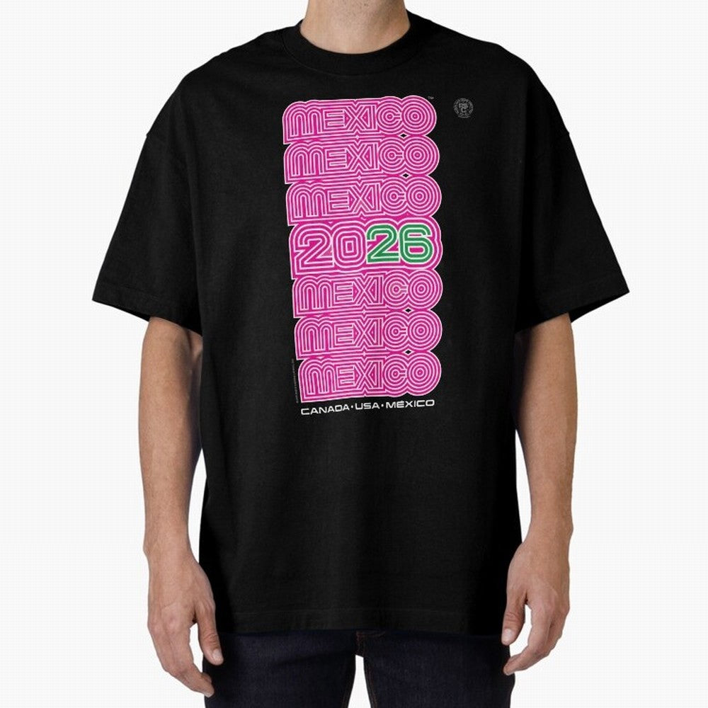 Mexico Retro Soccer 26 ¨C Canada USA Mexico 26¨C Bold Vintage Typography Oversized T-Shirt Upgrade FIFA World Cup 2026 for Fans of Mbappe and England, Bringing Football Festival Excitement, Trophy Ambitions, Country Rivalries and Star Player Buzz;