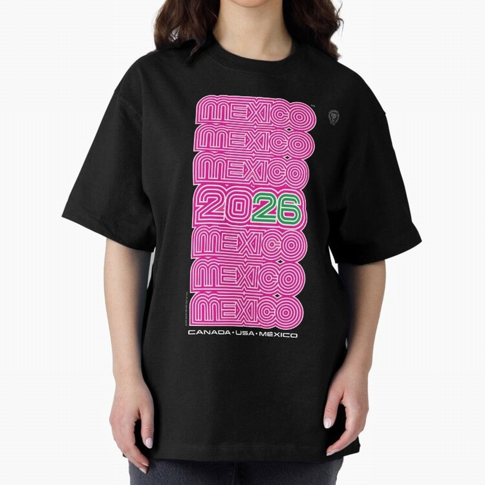 Mexico Retro Soccer 26 ¨C Canada USA Mexico 26¨C Bold Vintage Typography Oversized T-Shirt Upgrade FIFA World Cup 2026 for Fans of Mbappe and England, Bringing Football Festival Excitement, Trophy Ambitions, Country Rivalries and Star Player Buzz;