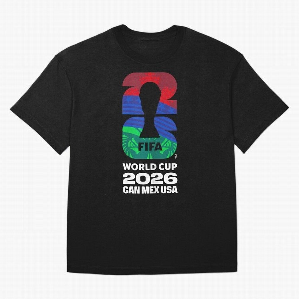 World Cup26 Host Country Logo Flags Oversized T-Shirt Bring a Vintage Feel to Global Football Passion for FIFA World Cup 2026, Filled with Neymar, Haaland and Cristiano Ronaldo, Argentina, Championship Spirit, Famous Goals, Roaring Crowds and