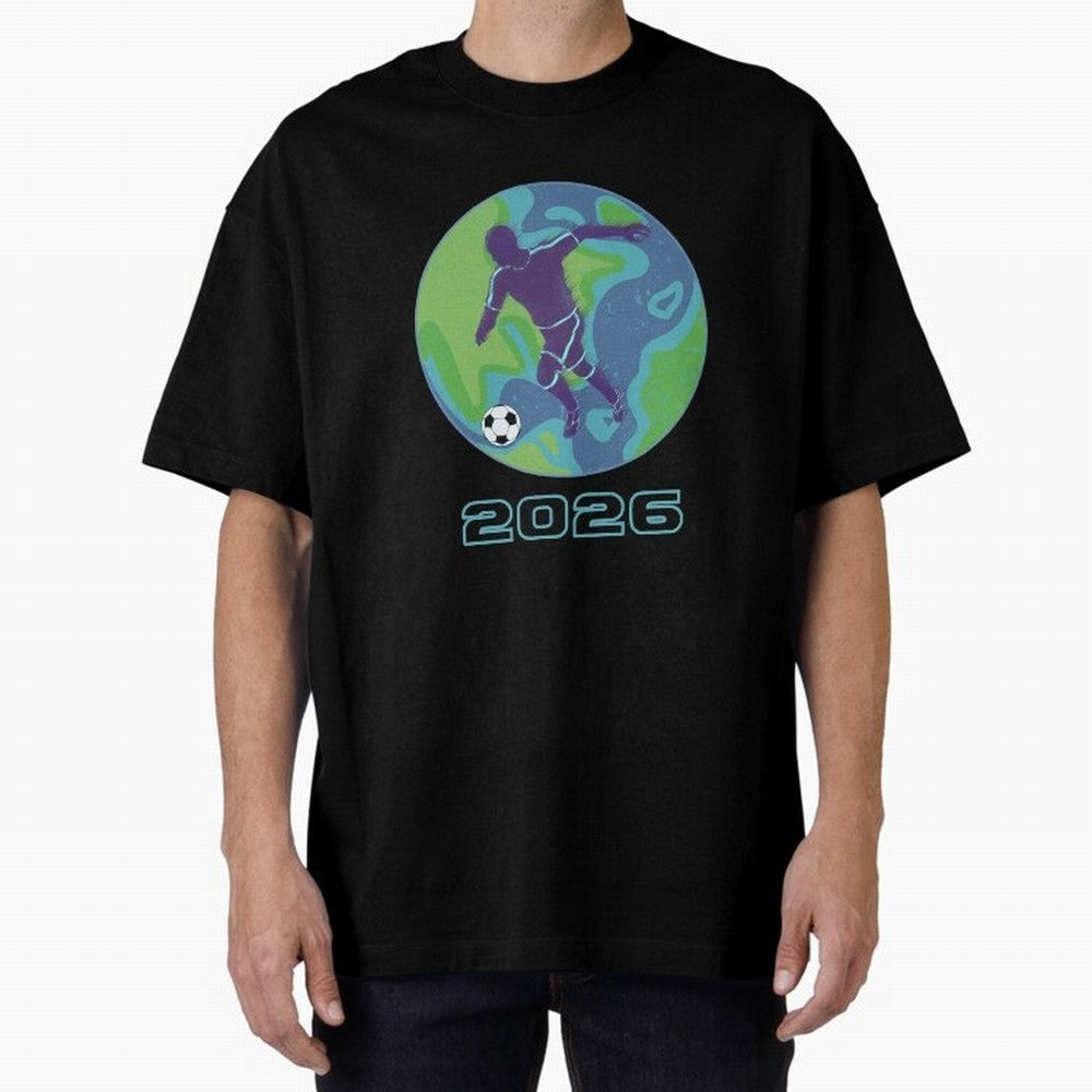 Soccer world 2026 Oversized T-Shirt Spotlight Match Day Hype around FIFA World Cup 2026, Haaland, Germany, Match Day Excitement, Supporter Culture, Golden Goals and Global Football Passion; Perfect for People Who Love Argentina, Brazil, France,