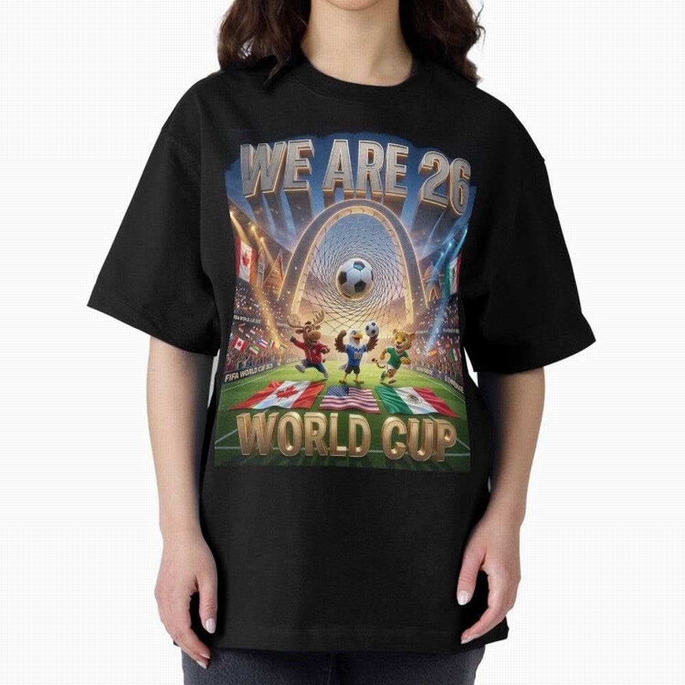 World cup 2026 Oversized T-Shirt Feel the Trophy Chase of the FIFA World Cup 2026 Group Stage Journey through Messi Highlights, Brazil Pride, Game Day Rituals, Football Legends, Country Pride and the Road to the Final; Perfect for Fans, Collectors,