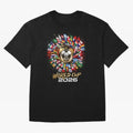 World Cup 2026 Flag Fusion Football T-Shirt Oversized T-Shirt Embrace Match Day Hype around FIFA World Cup 2026, Messi, England and Germany, Fan Favorite Moments, National Team Passion, Big Match Drama and Soccer History; Built for Supporters