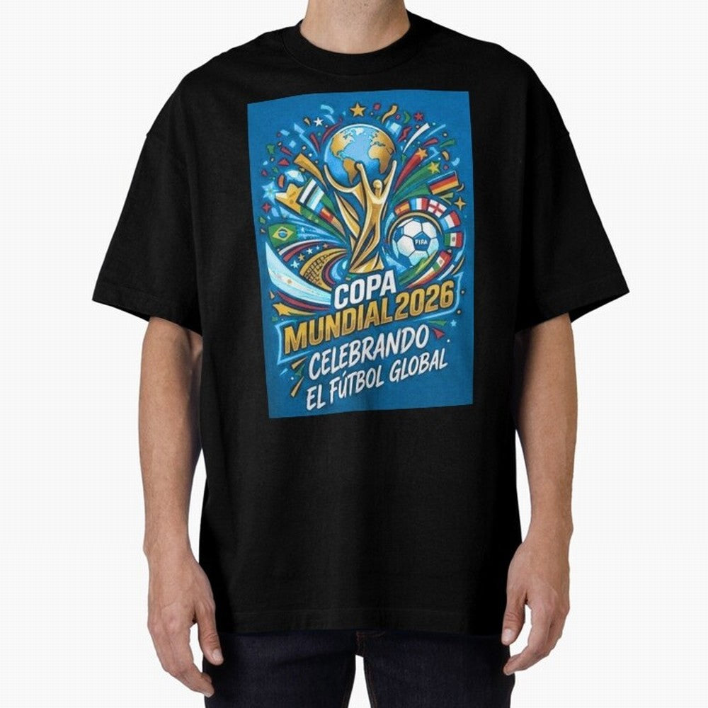 World Cup Oversized T-Shirt Enjoy the FIFA World Cup 2026 USA Canada Mexico Journey through Cristiano Ronaldo, Haaland and CR7 Highlights, Brazil Pride, Fan Favorite Moments, National Team Passion, Big Match Drama and Soccer History; Great for