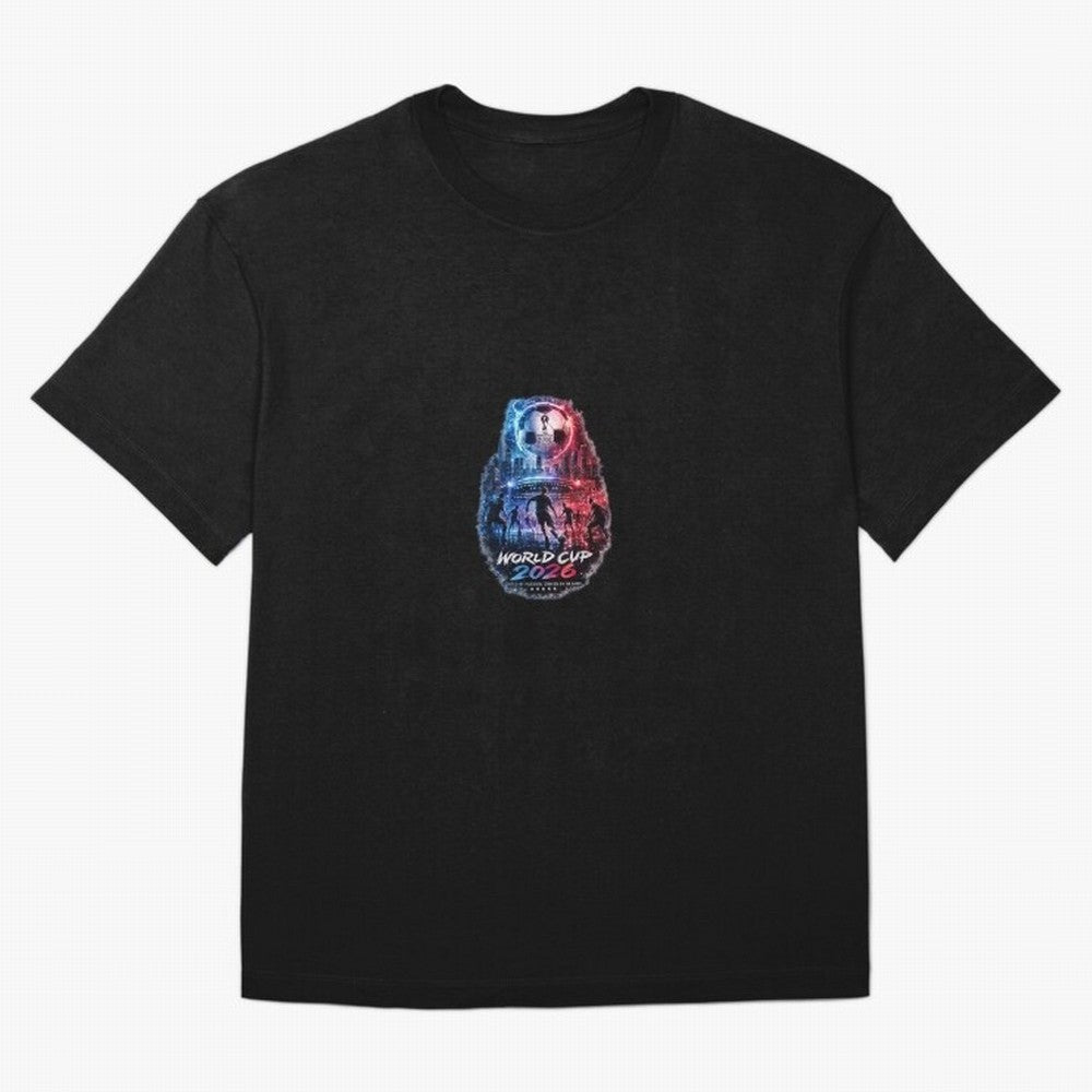 Copy of World Cup 2026 ¨C United Passion ?? | Neon Football Design Oversized T-Shirt Carry the Colors and Pride of the FIFA World Cup 2026 USA Canada Mexico Journey through Mbappe Highlights, Germany Pride, Stadium Chants, National Pride, Trophy