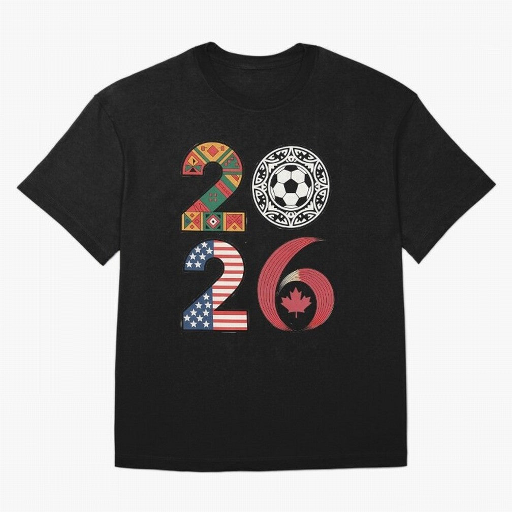 2026 Football Countries Design Usa Canada Mexico Inspired Oversized T-Shirt Celebrate Football Heritage in FIFA World Cup 2026 Centered on Messi and Cristiano Ronaldo, Argentina, France and Brazil Energy, Football Passion, Legendary Performances,
