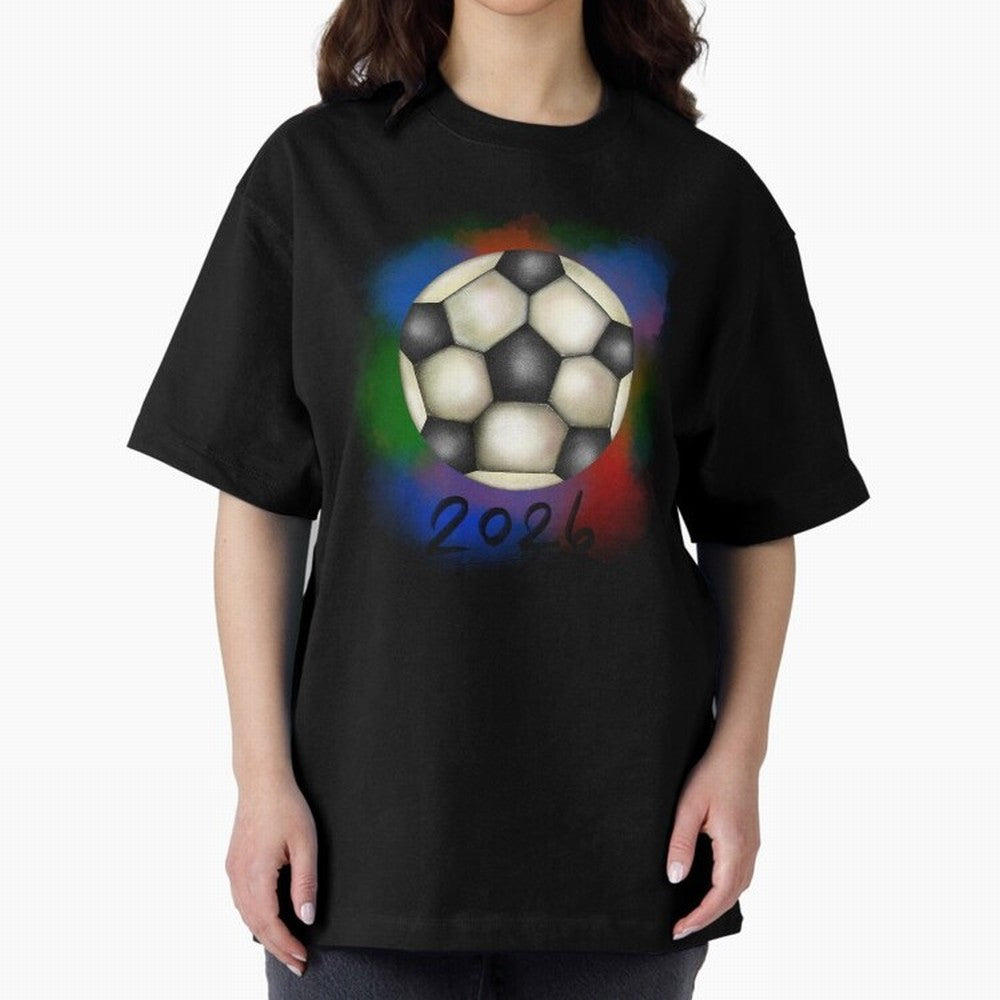 Football soccer Oversized T-Shirt Bring Global Tournament Vibes to FIFA World Cup 2026 USA Canada Mexico Connected to Haaland, England, France and Netherlands Energy, Championship Spirit, Famous Goals, Roaring Crowds and International Football