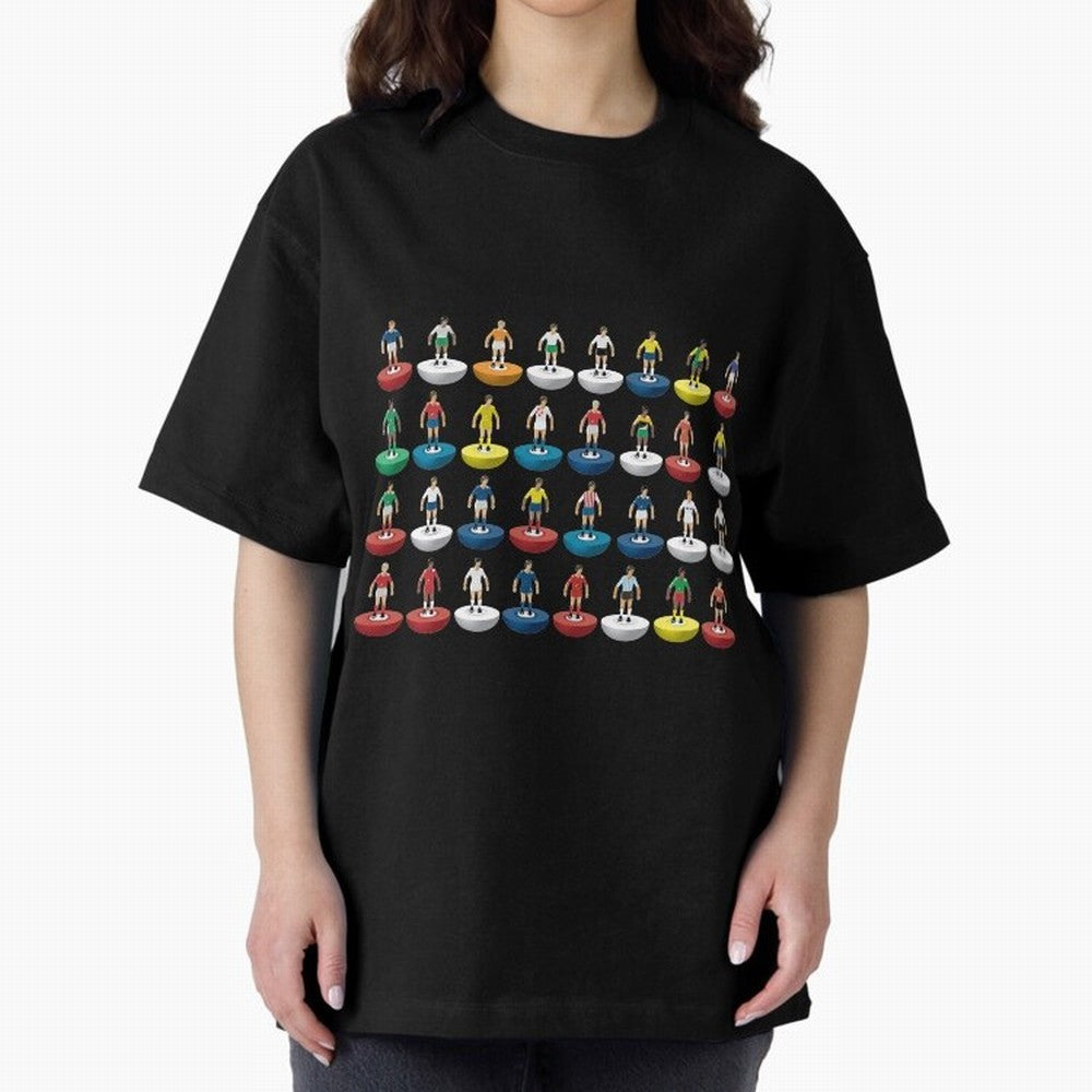 World Subbuteo players Oversized T-Shirt Get Ready for the FIFA World Cup 2026 Journey through CR7 Highlights, England and Germany Pride, Tournament Hype, Historic Matchups, Family Viewing Parties and Global Sports Pride; Perfect for Fans,